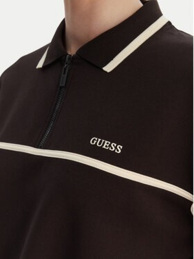Guess Polo V6GP01 K2945 Brązowy Oversize
