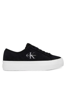 Calvin Klein Sneakersy Vulc Flatf Laceup Suede HW0HW03088 Czarny