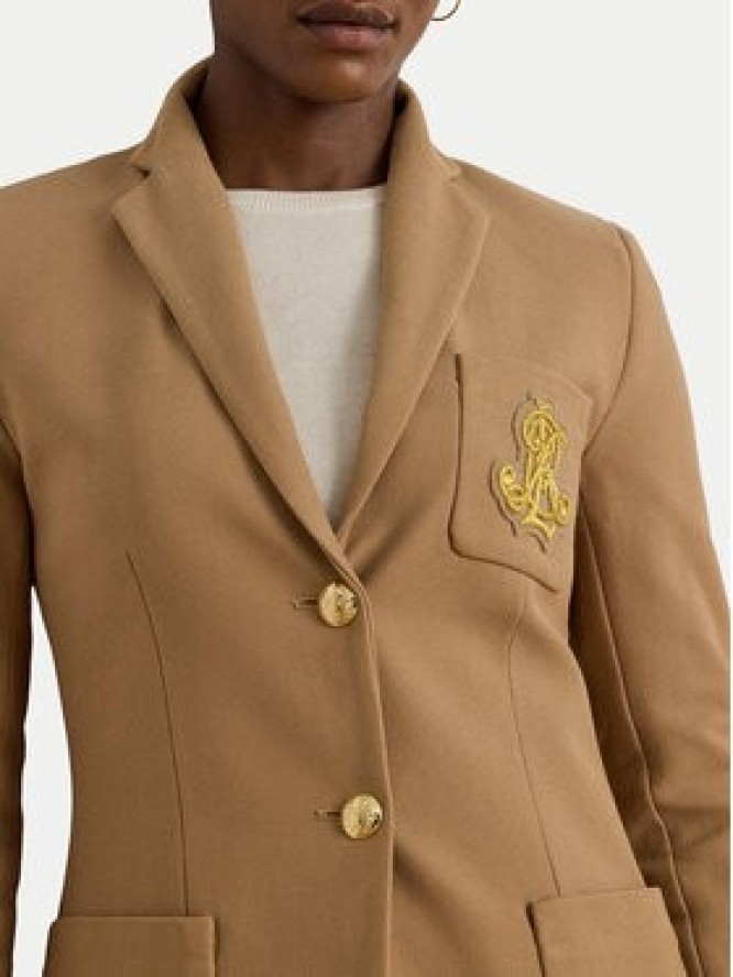 LAUREN RALPH LAUREN Marynarka 200797305018 Beżowy Slim Fit