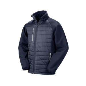 Kurtka puchowa z recyklingu Result Softshell Black Compass Softshell