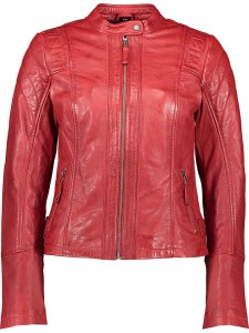 7eleven Skórzana kurtka "Elly" w kolorze czerwonym rozmiar: 42
