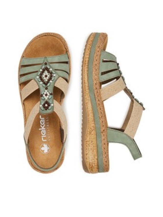 Rieker Sandały V0920-52 Zielony