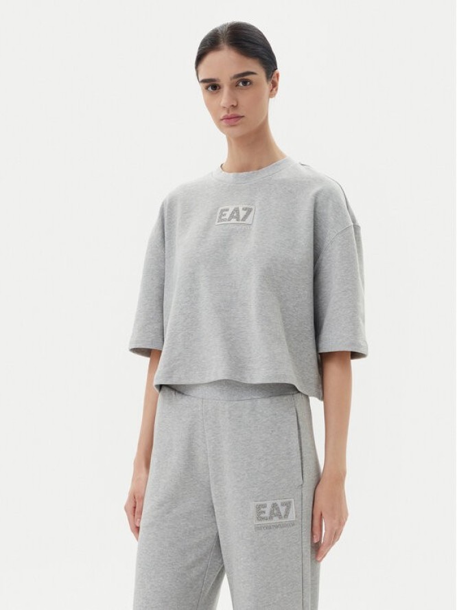 EA7 Emporio Armani T-Shirt 7W000177 AF12473 O8002 Szary Loose Fit