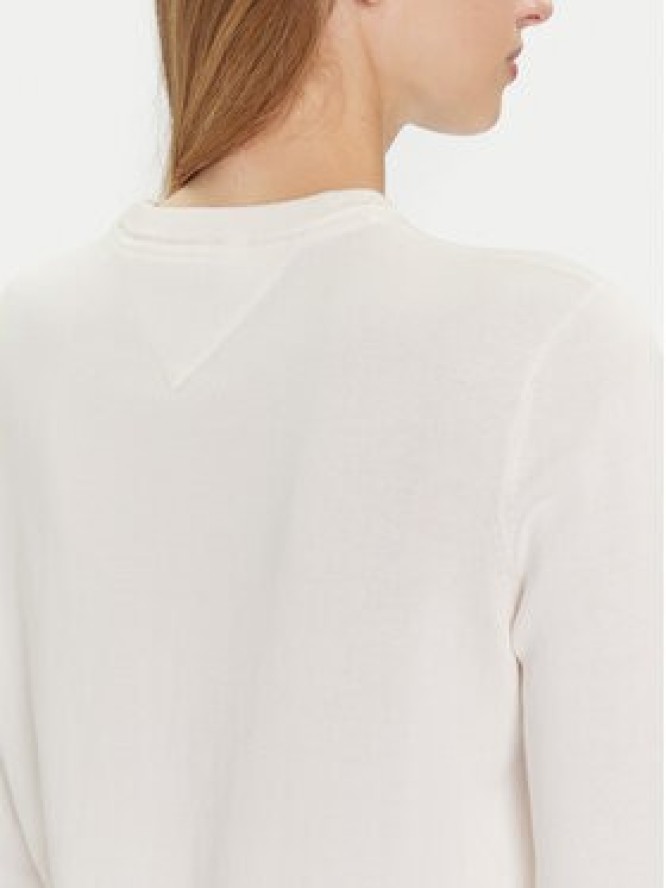 Tommy Jeans Sweter Essential DW0DW20159 Écru Regular Fit