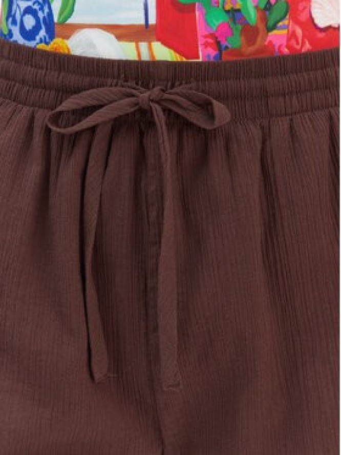Seafolly Szorty materiałowe Crinkle 55429-SH Brązowy Regular Fit