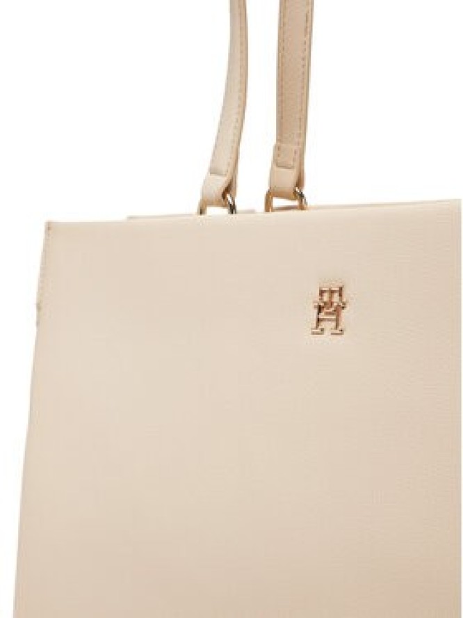 Tommy Hilfiger Torebka Th Legacy Tote AW0AW17197 Écru