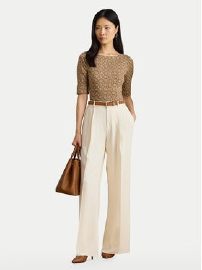 LAUREN RALPH LAUREN Bluzka 200980042001 Beżowy Slim Fit