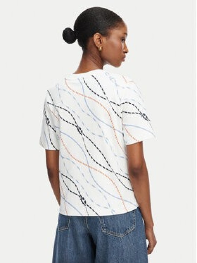 Tommy Hilfiger T-Shirt Interlock WW0WW49646 Biały Boxy Fit