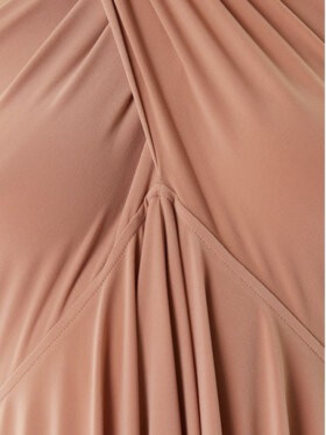 NORMA KAMALI Sukienka koktajlowa KK1253PLO62833 Beżowy Slim Fit