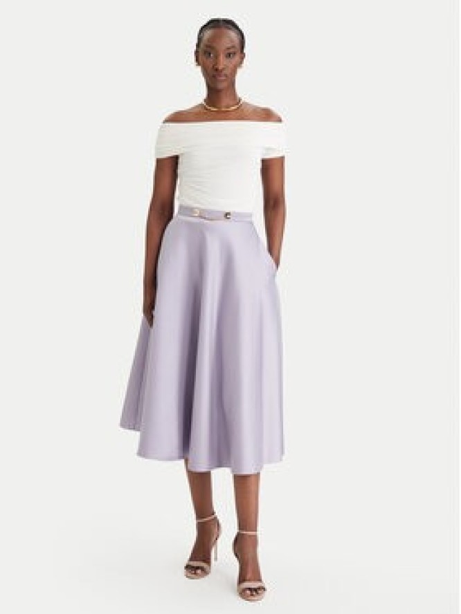 Elisabetta Franchi Spódnica midi GO-156-61E2-V320 Fioletowy Regular Fit