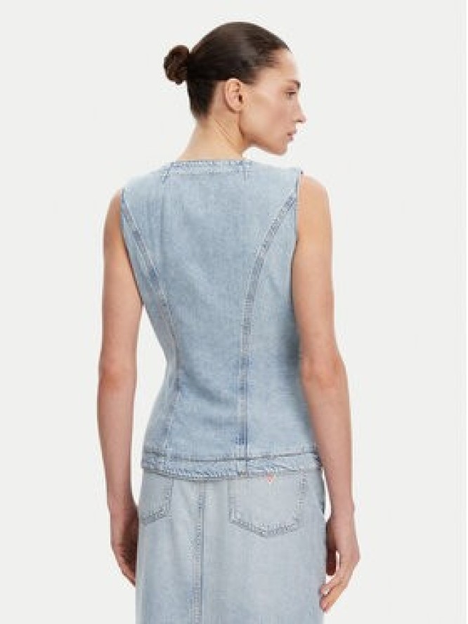 Guess Kamizelka W5GN89 D5B96 Niebieski Regular Fit