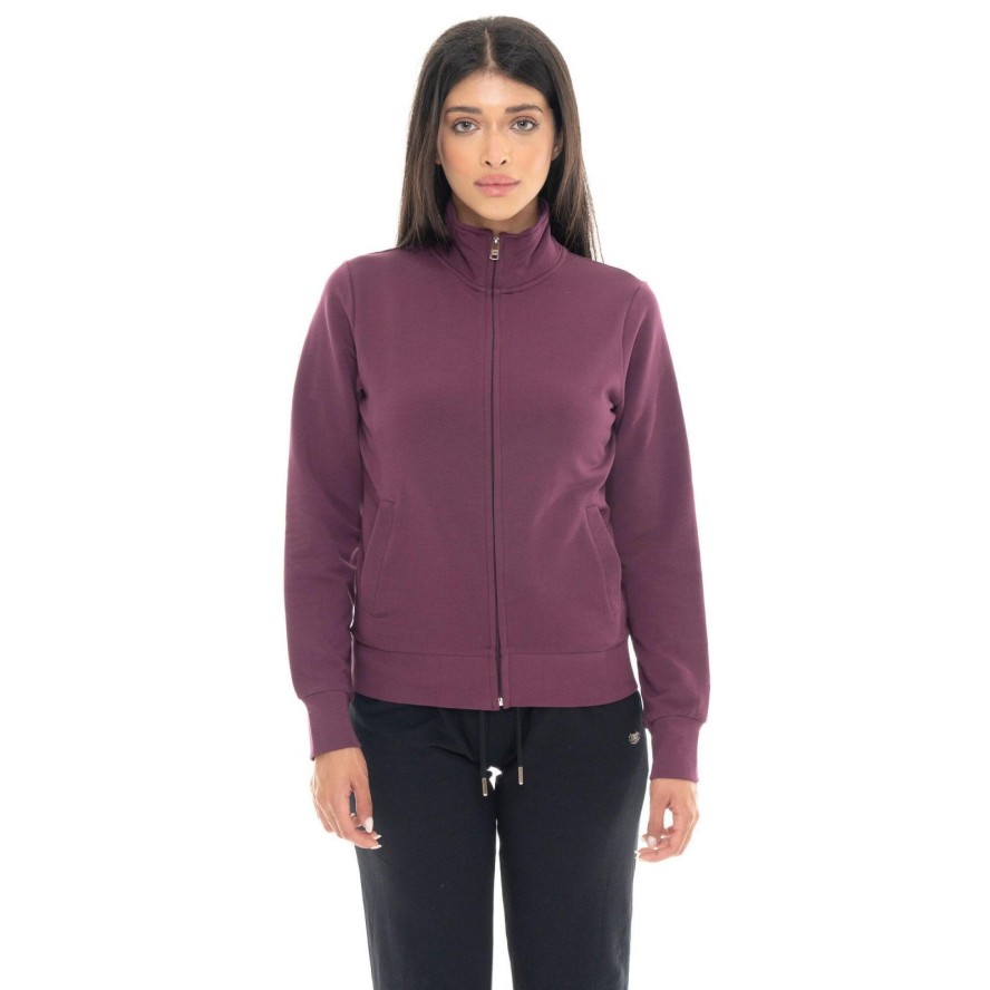 Bluza zimowa Leone 1947 Never Without Damen, Halsausschnitt Reißverschluss