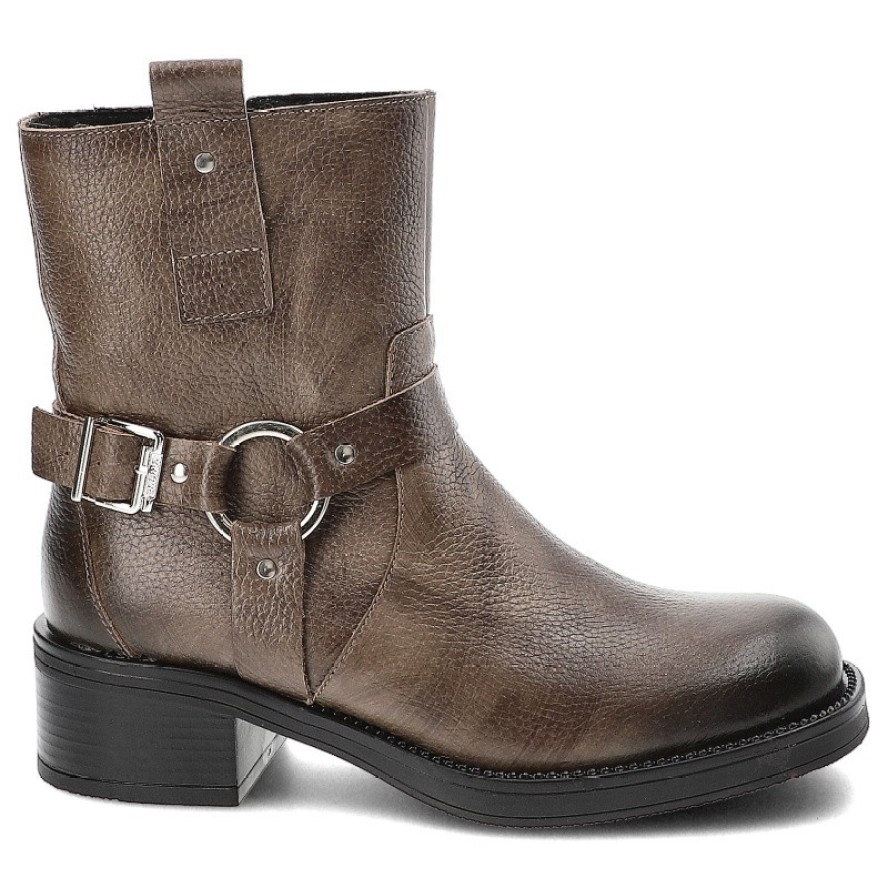 Brązowe Botki Armodo Modne Kowbojki Damskie