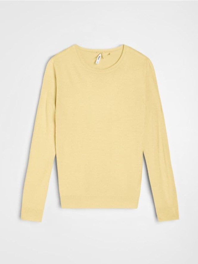 Lekki sweter basic - żółty