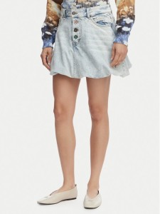 Desigual Spódnica jeansowa Fal Globo 26SWFD01 Niebieski Regular Fit