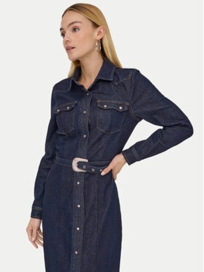 ONLY Sukienka jeansowa Camomile 15357757 Granatowy Regular Fit