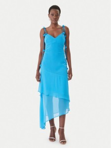 Guess Sukienka koktajlowa W6GKAD W2526 Niebieski Regular Fit