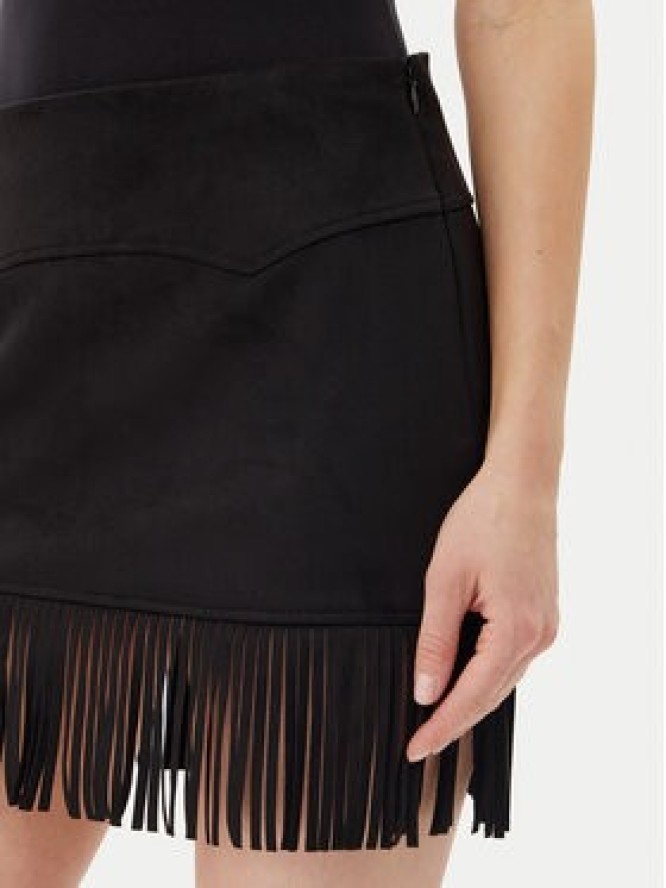 Noisy May Spódnica z imitacji skóry Abby 27033111 Czarny Regular Fit