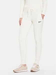 Guess Spodnie dzianinowe V5BB20 Z0572 Écru Regular Fit