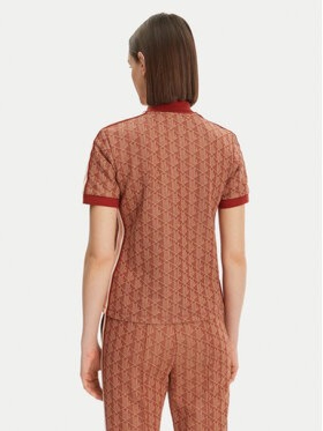 Lacoste Polo DF3364 Brązowy Slim Fit