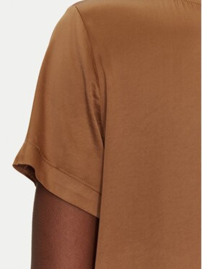 ViCOLO Bluzka TD0007 Brązowy Relaxed Fit