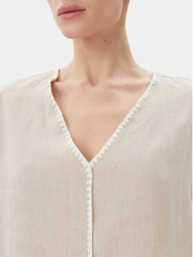 ICONA Bluzka RP5LE004 Beżowy Relaxed Fit