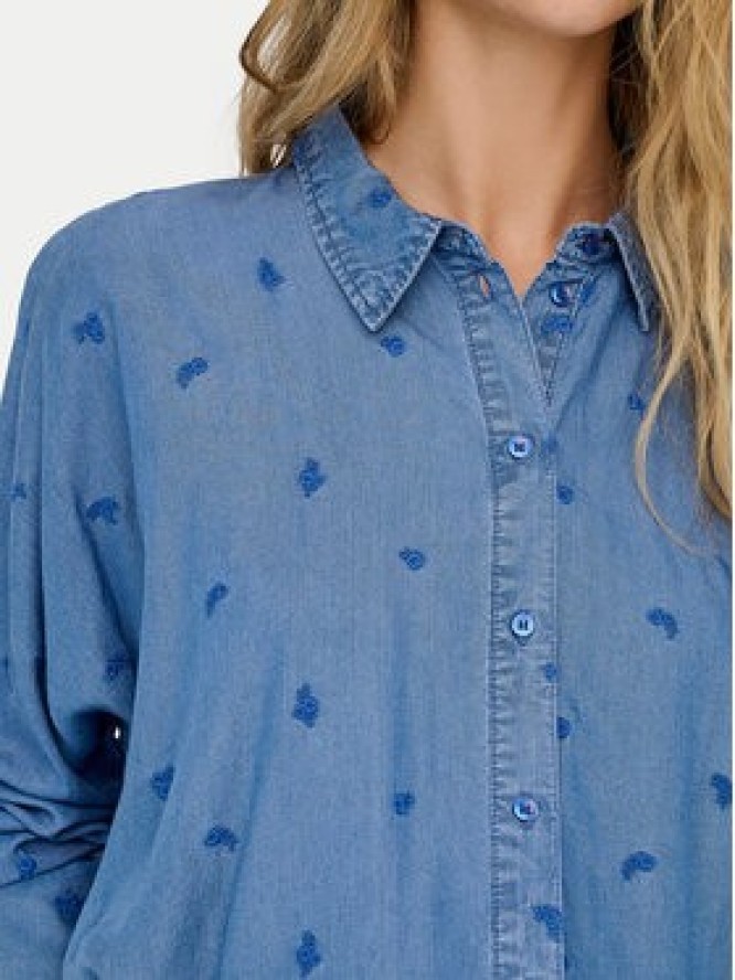 ONLY Koszula New Grace 15337926 Niebieski Loose Fit