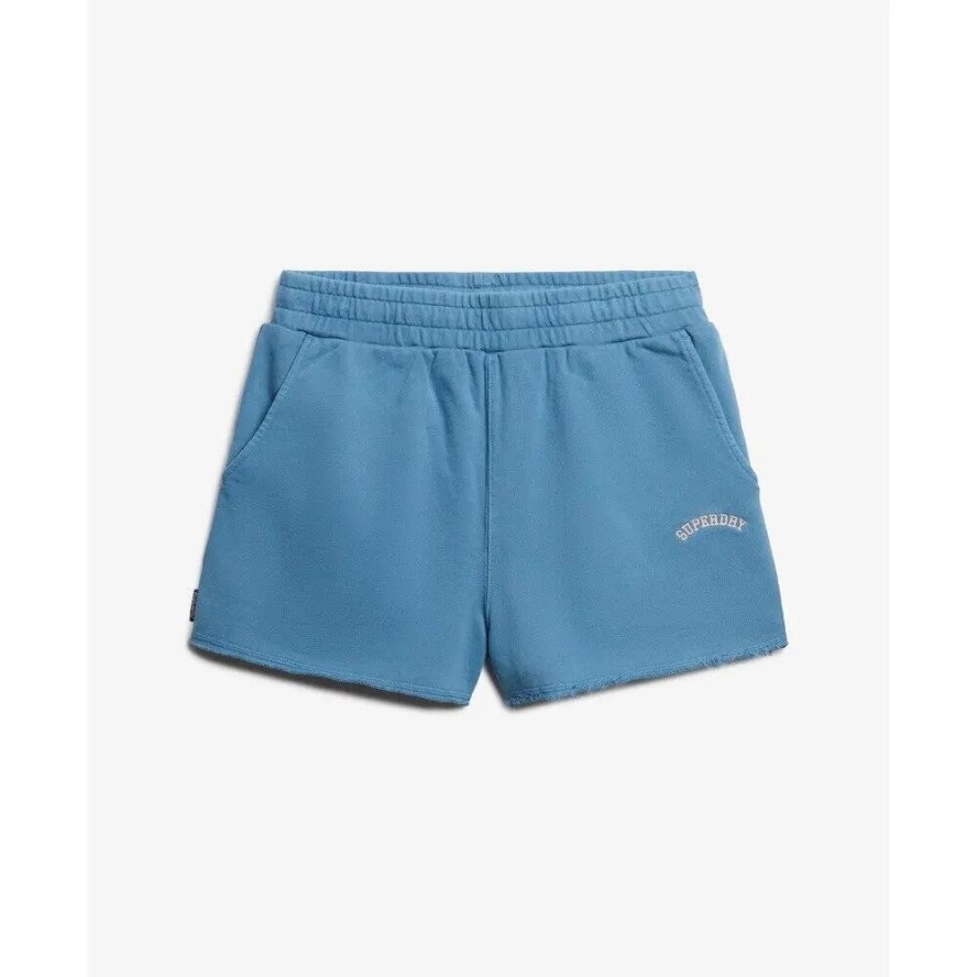 Szorty z logo w kolorze denimowym dla kobiet Superdry