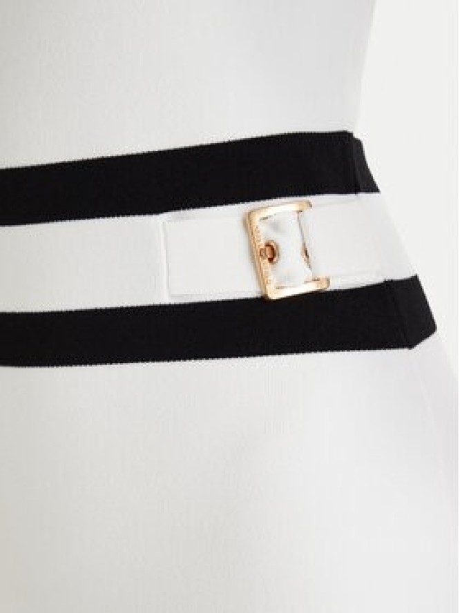 KARL LAGERFELD Sukienka dzianinowa B1W13004 Biały Regular Fit