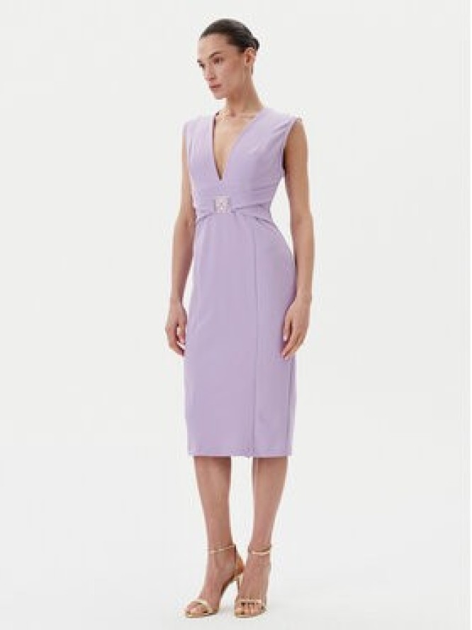 Rinascimento Sukienka koktajlowa CFC0123769003 Fioletowy Regular Fit