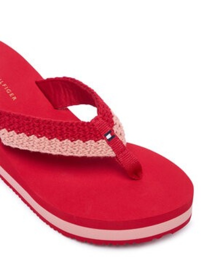 Tommy Hilfiger Japonki Th Wedge Crochet Summer Sandal FW0FW09420 Czerwony