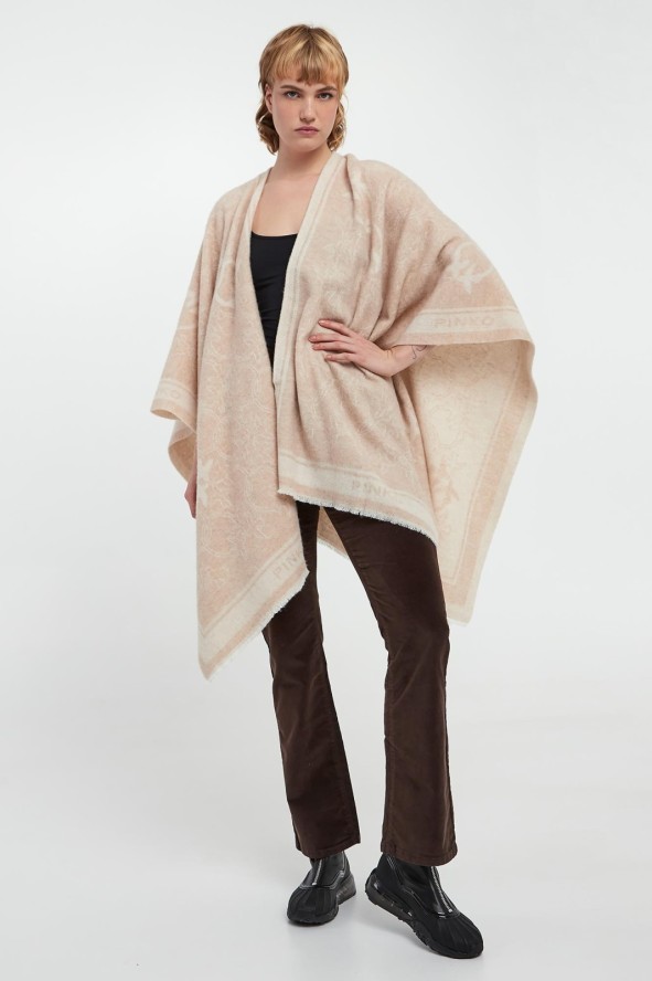 Ponczo damskie wełniane Croazia PINKO