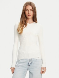 Guess Sweter W5YR08 Z0040 Biały Regular Fit