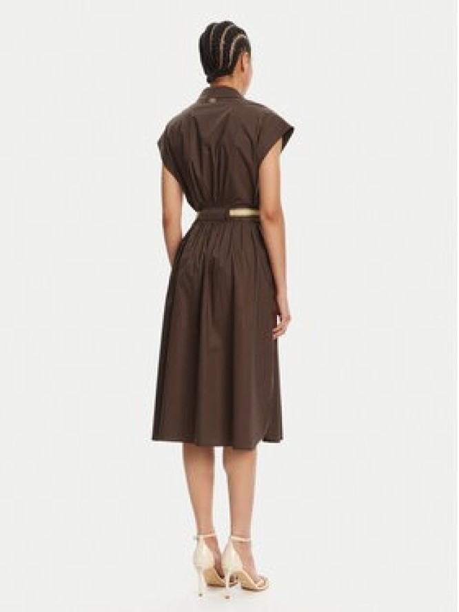 TWINSET Sukienka koszulowa 251TT2102 Brązowy Loose Fit