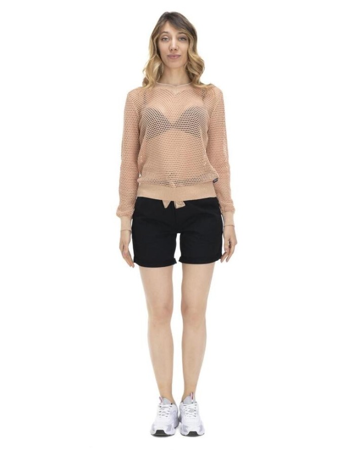 Damska siateczkowa bluza w odcieniach ziemi