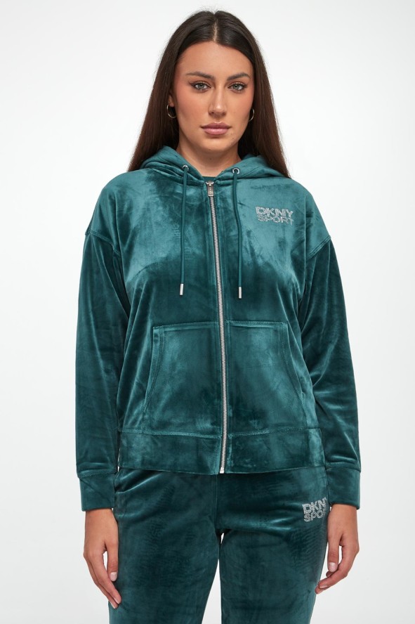 Bluza damska welurowa DKNY