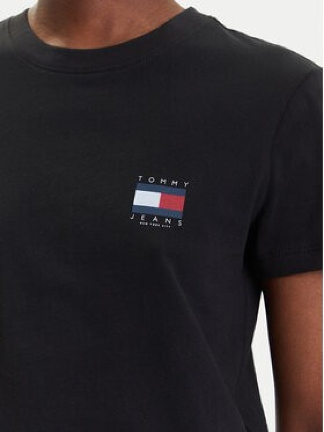 Tommy Jeans T-Shirt Flag DW0DW21423 Czarny Regular Fit