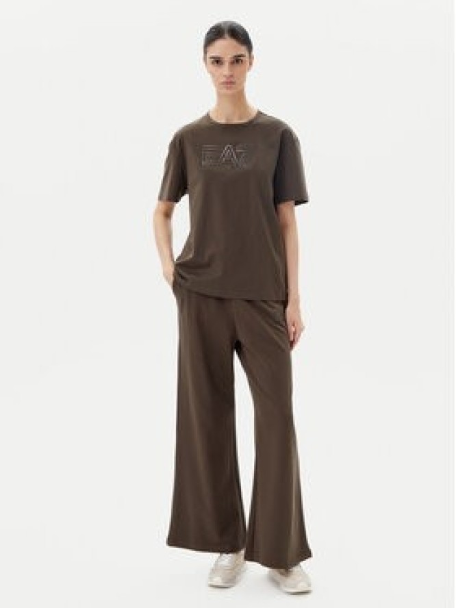 EA7 Emporio Armani Spodnie dresowe 7W000106 AF12473 U6139 Brązowy Loose Fit