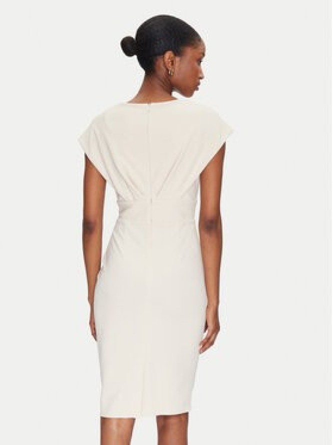 Rinascimento Sukienka koktajlowa CFC0122760003 Beżowy Regular Fit