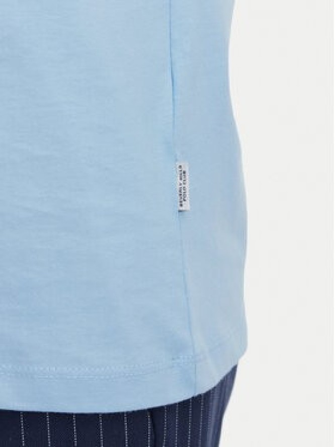 Beverly Hills Polo Club T-Shirt P-SS26W-TS085 Niebieski jasny Regular Fit