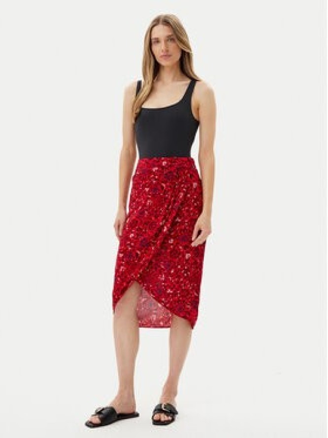 Pepe Jeans Spódnica midi Clau PL901199 Czerwony Slim Fit