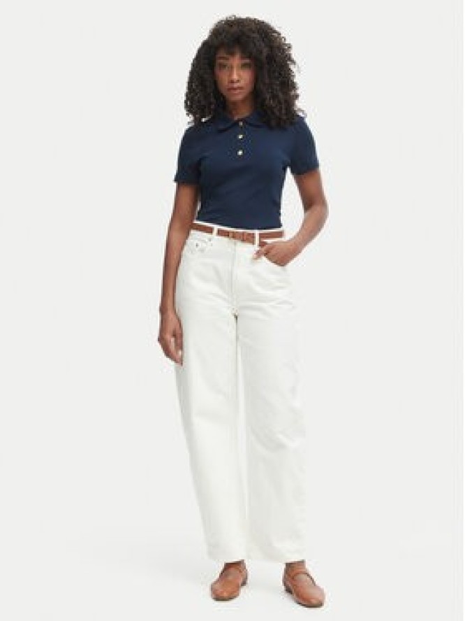 Tommy Hilfiger Polo WW0WW49252 Granatowy Slim Fit