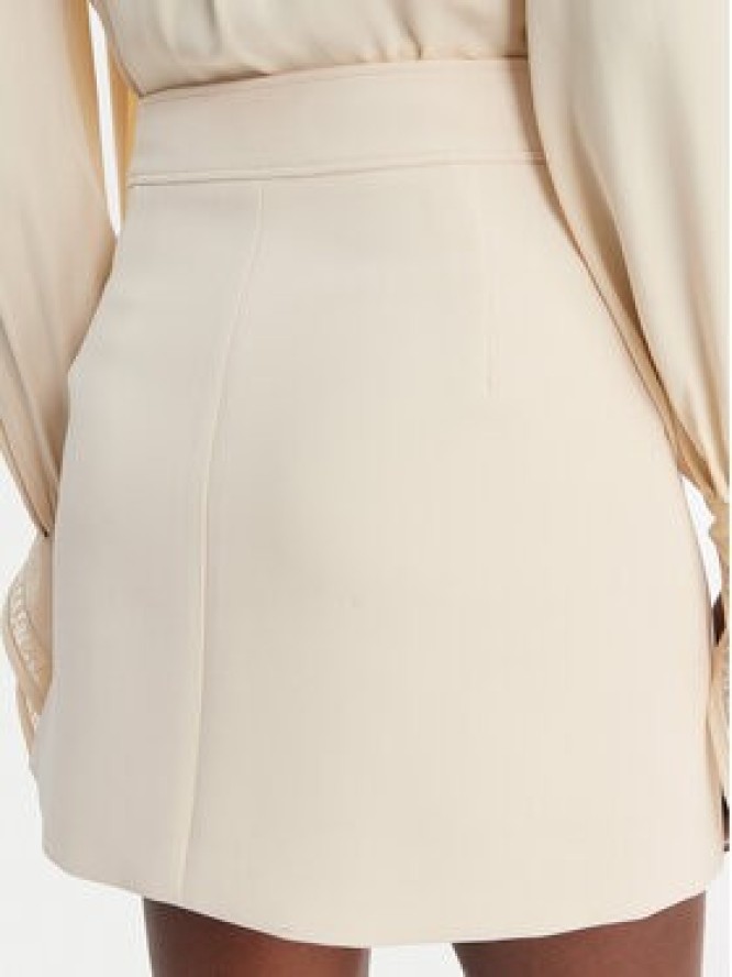 Elisabetta Franchi Spódnica mini GO-150-61E2-V200 Écru Regular Fit