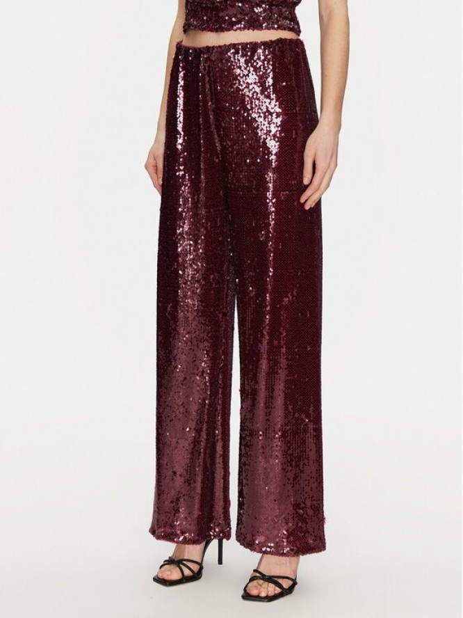 Haveone Spodnie materiałowe PGE-M236 Bordowy Regular Fit