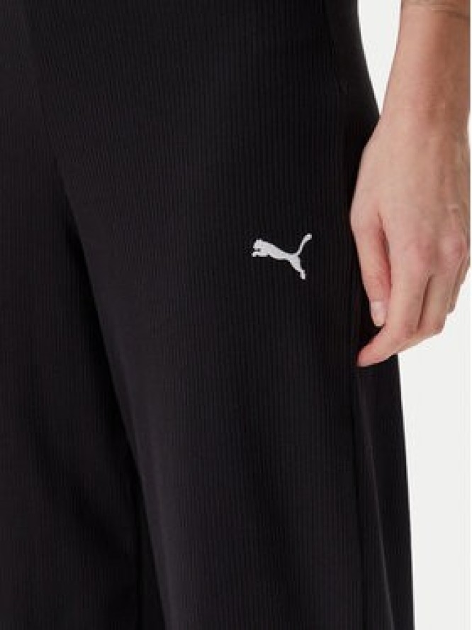 Puma Spodnie dresowe Ess Elevated 685025 Czarny Straight Fit