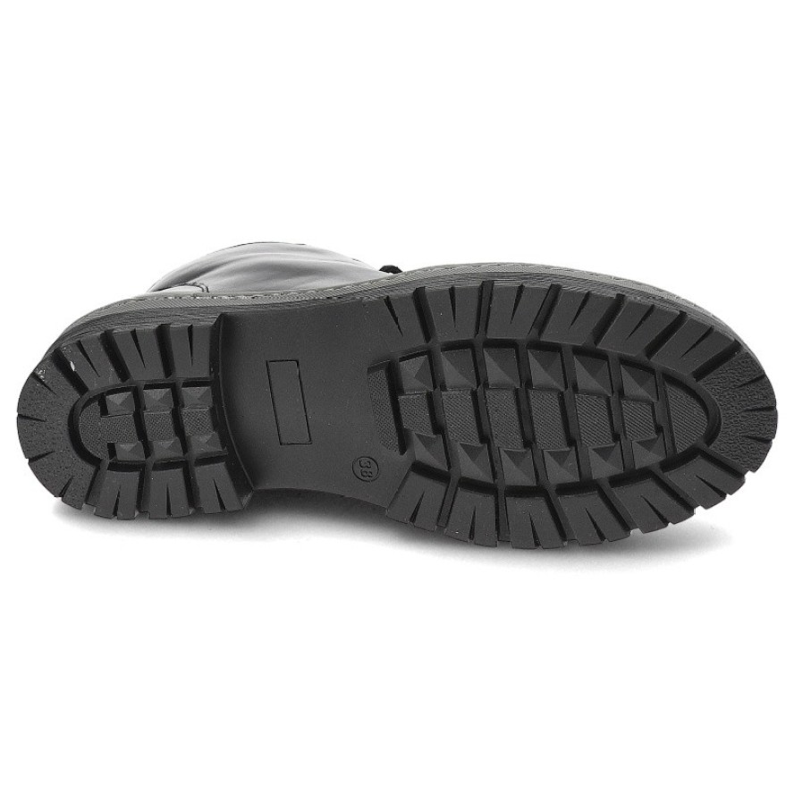 Czarne Botki Wasak Stylowe Obuwie Damskie Ze Skóry Naturalnej