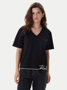 KARL LAGERFELD T-Shirt B1W17031 Czarny Relaxed Fit