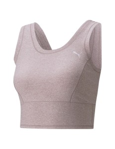 Top Sportowy Damski Puma Studio Yogini Luxe Crop Tank Różowy