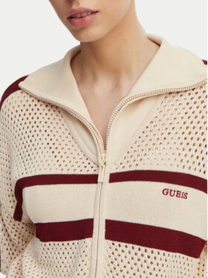 Guess Bluza V6GR08 Z0729 Beżowy Regular Fit