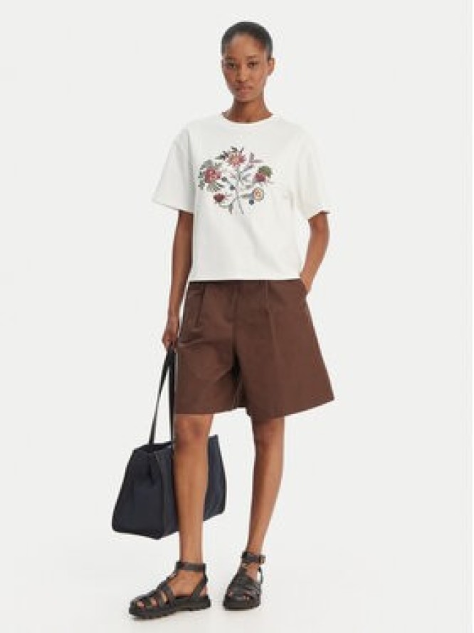 Weekend Max Mara T-Shirt Sabato 2615941112 Biały Regular Fit